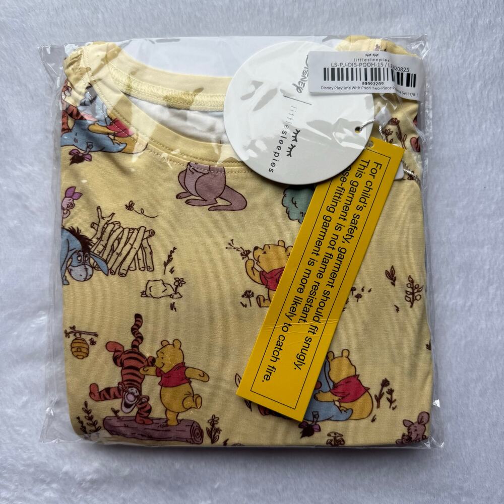 NEW Little Sleepies Playtime with Pooh Two Piece Set Size 7/8